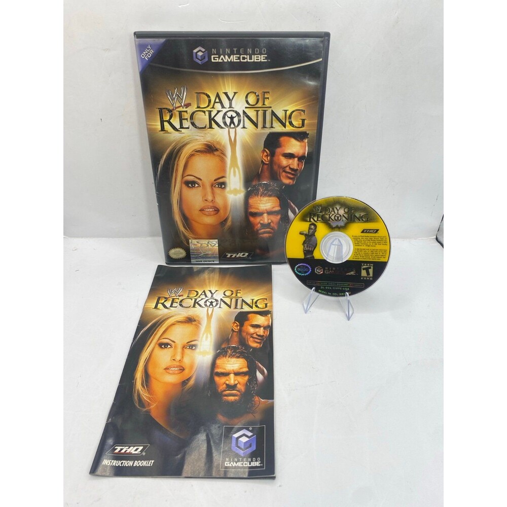 WWE: Day of Reckoning (Nintendo GameCube, 2004) Complete & Tested.